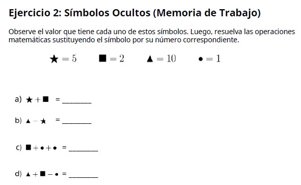 Ejercicios de memoria para mayores 5